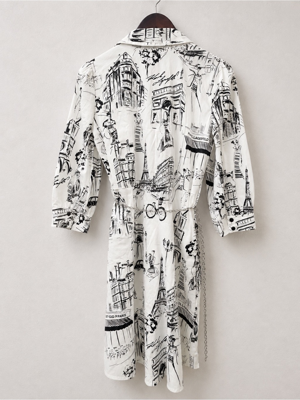 Karl Lagerfeld Paris Toile Sketch Shirt Dress – Size 8 - Picture 3 of 4